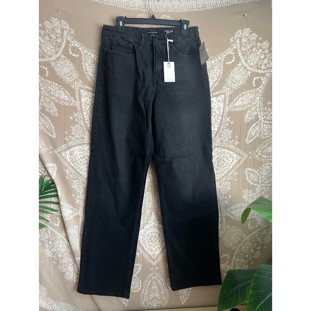 Good American Good '90s Relaxed Jeans Black348 Wash NWT Size 4 / 27 - Picture 4 of 11